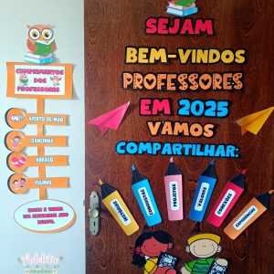 Painel Bem-Vindos Professores+Cumprimentos