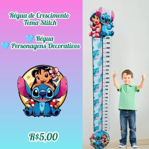 Régua do Crescimento Stitch