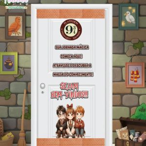 Painel Porta Plataforma  9 3/4 Harry Potter