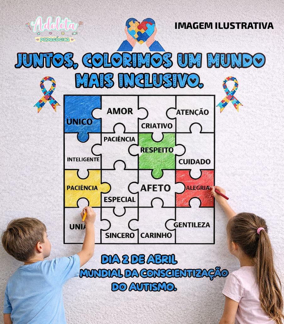 Painel Quebra-cabeça Dia do Autismo