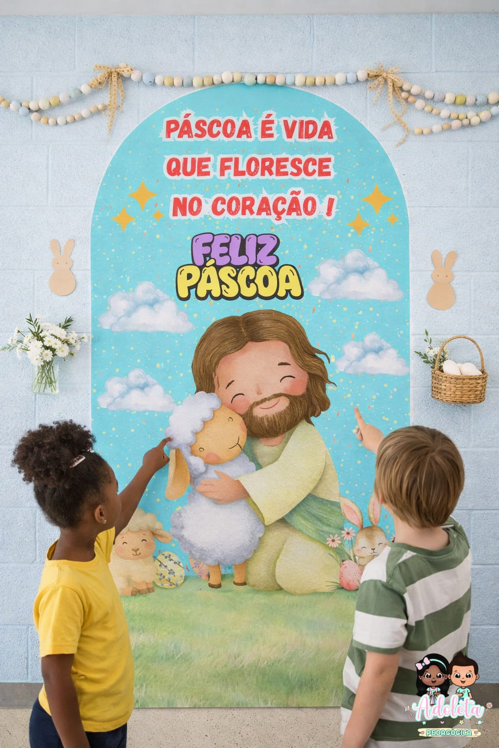 Painel Páscoa Vida que Floresce