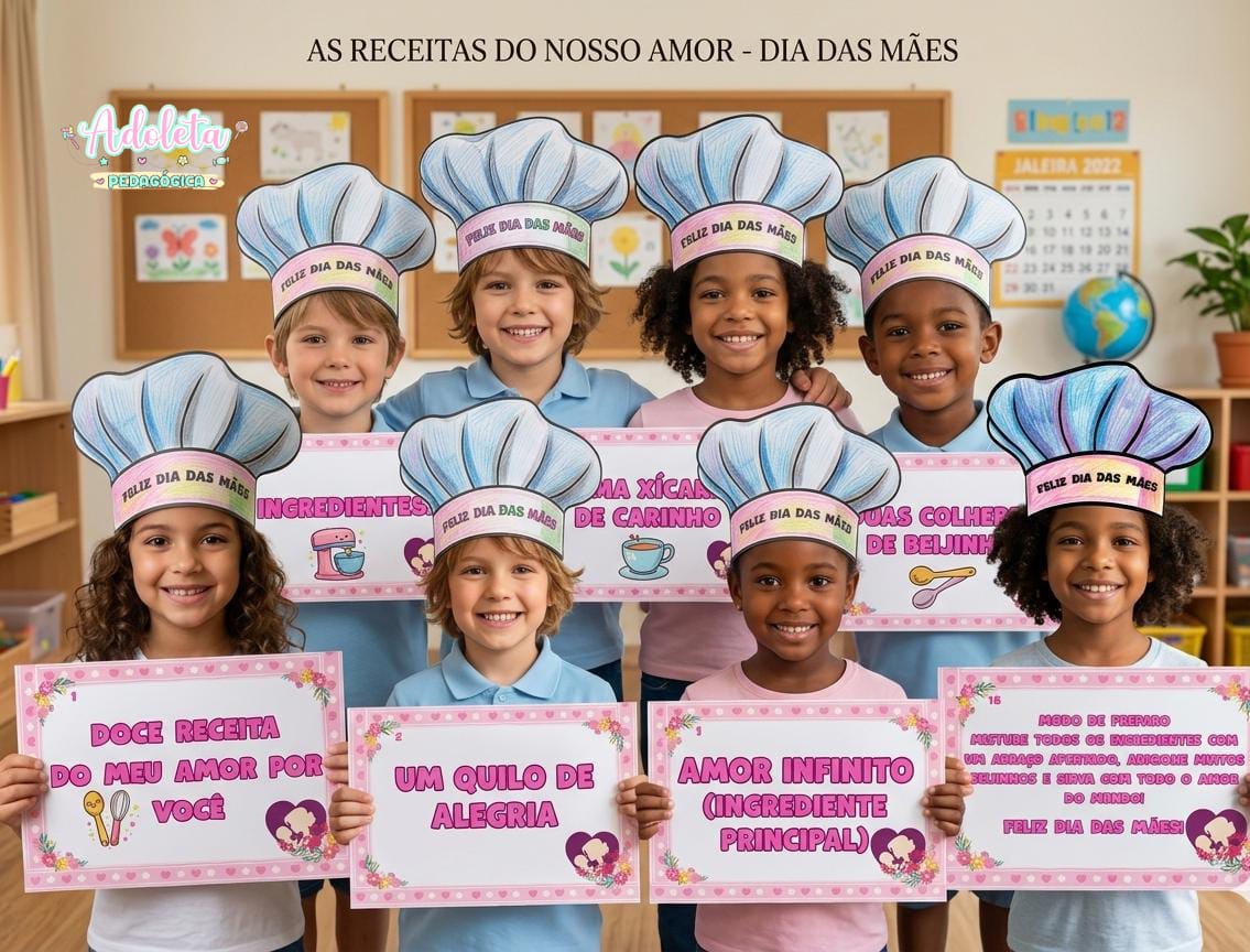 Plaquinhas Doce Receita (Dia das Mães)