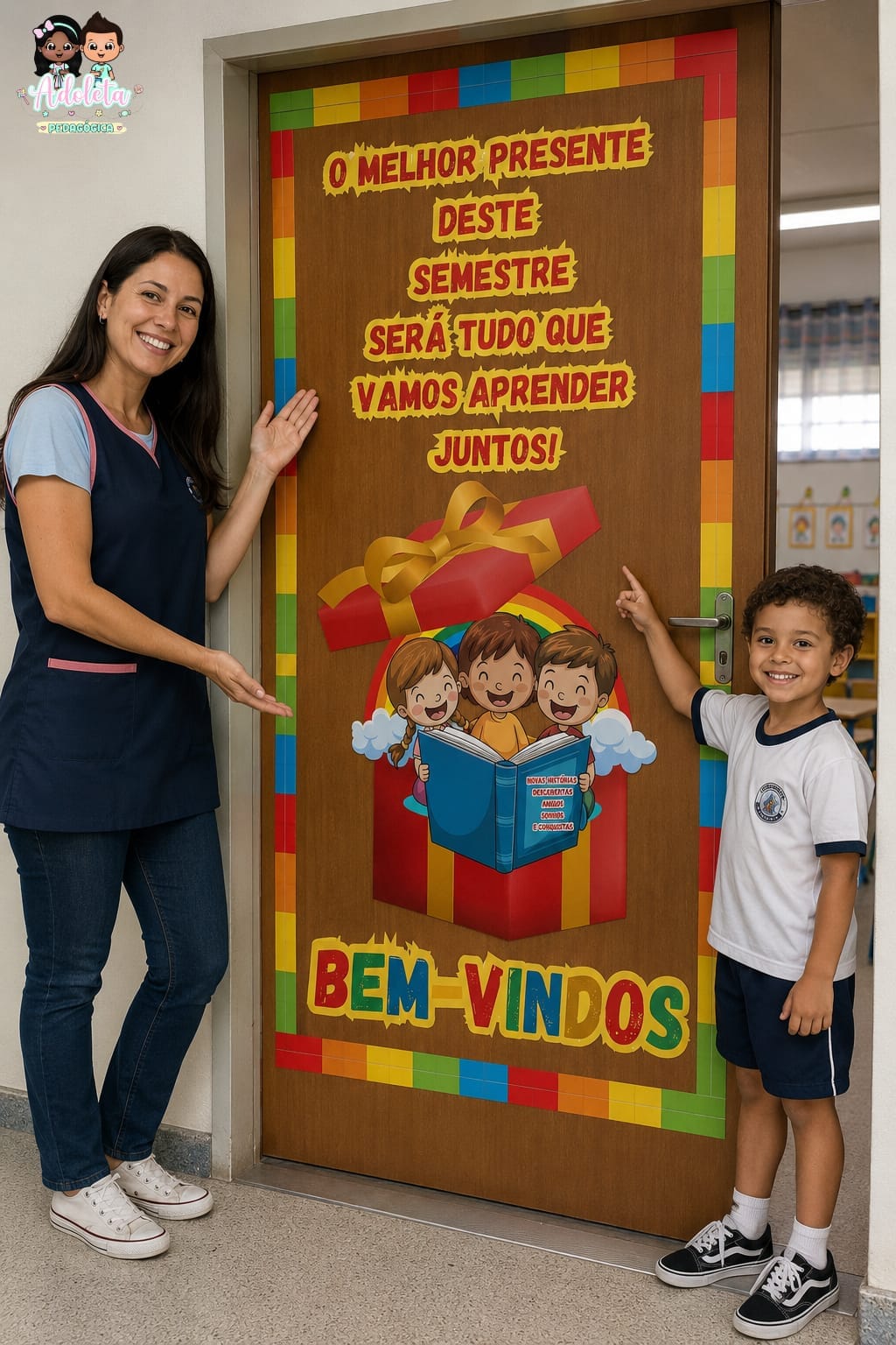 Painel de Porta Bem-Vindos Presente