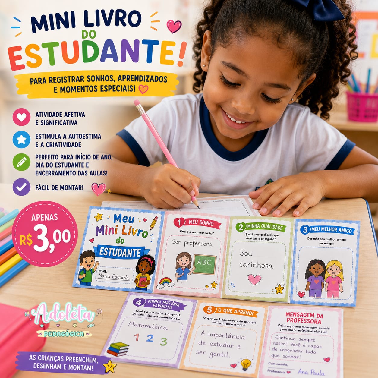 Mini livro Dia do Estudante