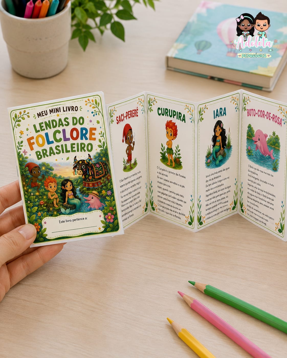 Mini Livro Sanfonado Lendas