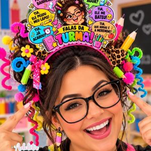 Kit Cabelo Maluco Professora Frases